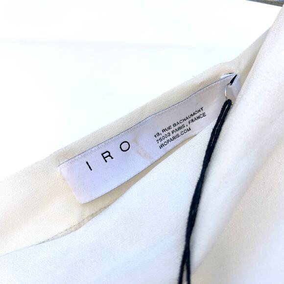 New IRO Ferila One Shoulder Chalk White Mini Cocktail Dress Structural Size 36 4 - Picture 4 of 11